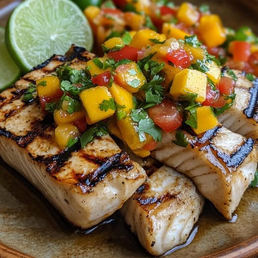 Grilled Swordfish with Mango Salsa: A Tropical Delight