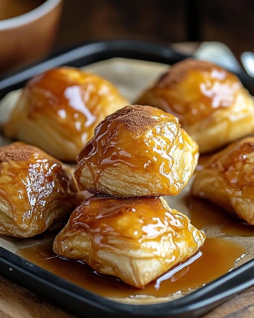 Apple Dumpling Puffs with Spiced Caramel Drizzle: A Cozy Dessert Delight