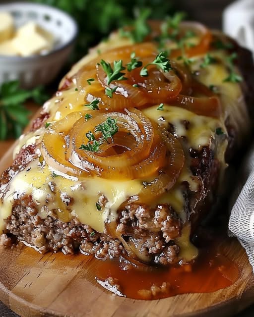 Crockpot French Onion Meatloaf with Melted Swiss Cheese: A Comfort Food Classic