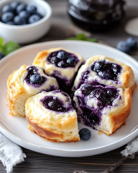 Blueberry Cheesecake Rolls: A Sweet, Flaky Delight with a Creamy Twist