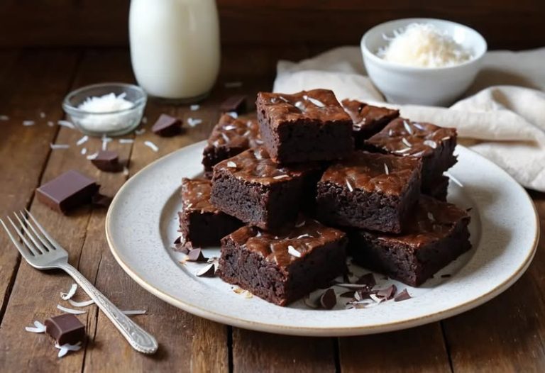 "Gluten-Free Coconut Brownies: A Decadent Treat for All to Enjoy"