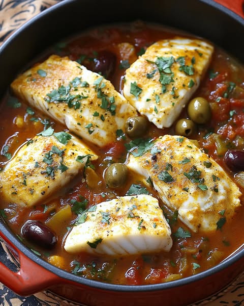 Moroccan Fish Tagine with Ginger & Saffron: A Flavorful North African Dish