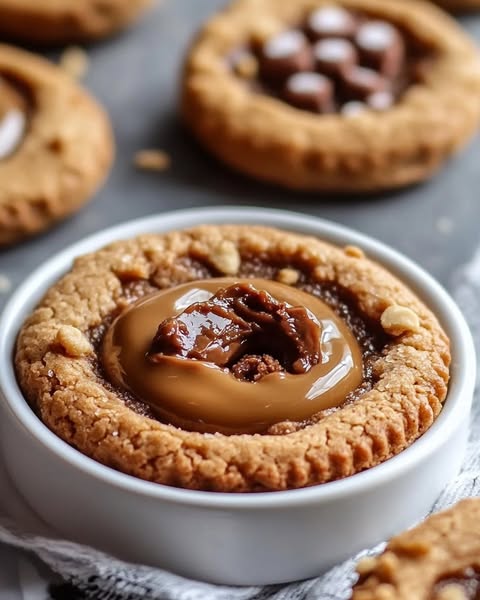 "Biscoff Stuffed Cookie Pies: Decadent Cookies with a Gooey Biscoff Center"