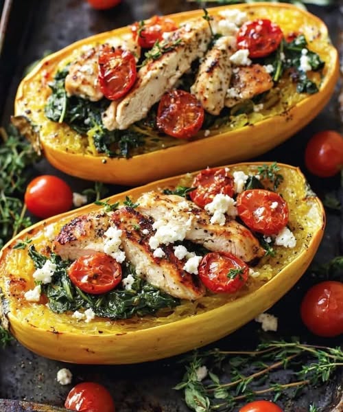 Greek-Inspired Stuffed Spaghetti Squash: A Healthy and Flavorful Twist on Classic Stuffed Vegetables