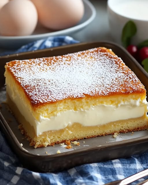 Vanilla Magic Custard Cake: A Heavenly Dessert with Three Layers