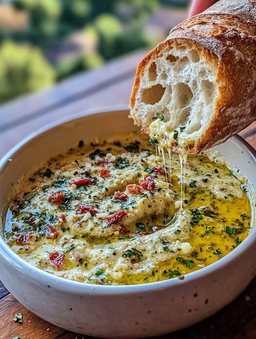 "Irresistible Olive Oil Bread Dip – A Simple Yet Flavorful Appetizer!"