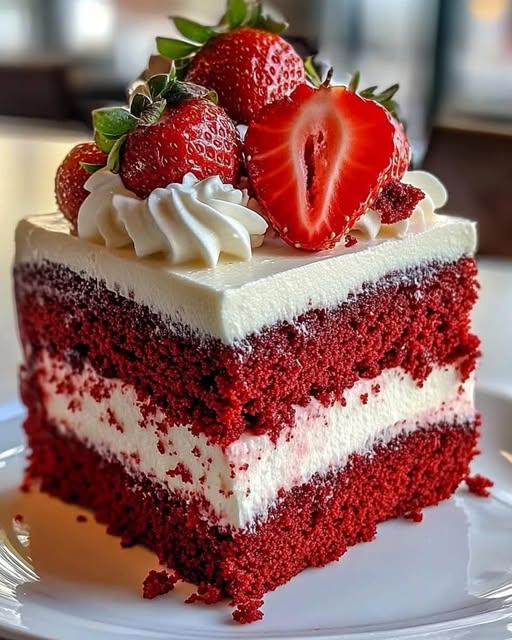 Decadent Red Velvet Strawberry Cheesecake Delight: A Perfect Fusion of Flavors