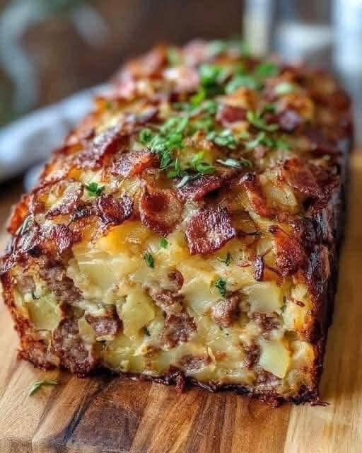 Bacon and Sausage-Stuffed Potato Loaf: A Hearty and Flavorful Comfort Food