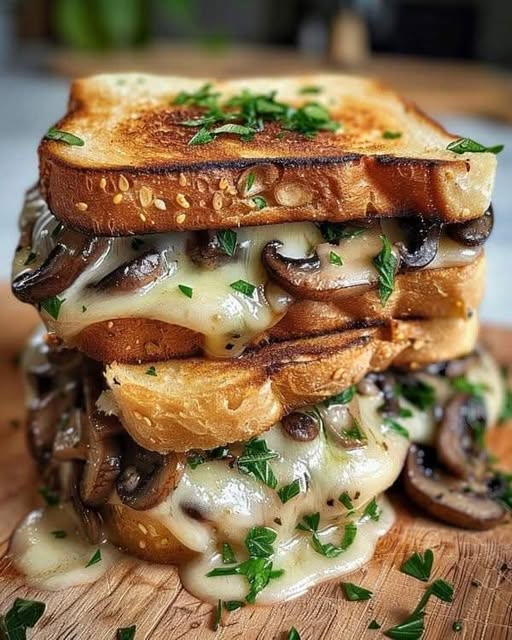 Delicious Mushroom and Cheese Grilled Sandwich: A Melt-In-Your-Mouth Delight