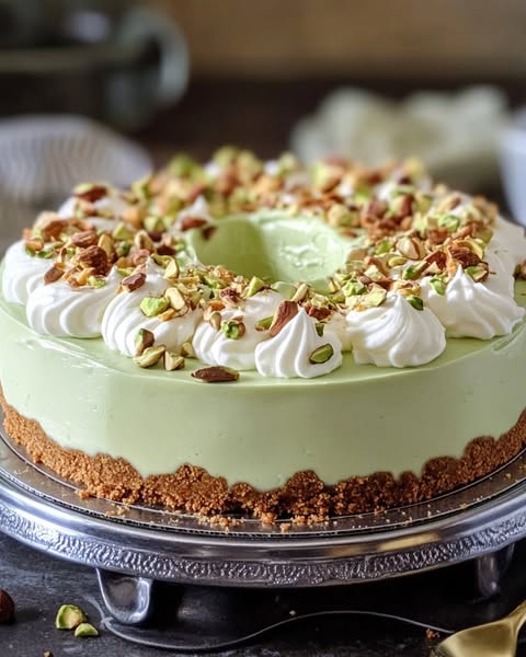 Decadent Pistachio Cream Cheesecake: A Luxuriously Smooth and Nutty Dessert