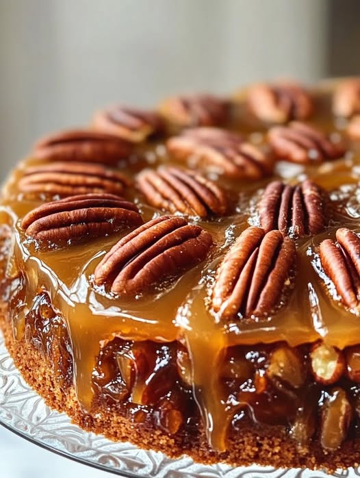 Pecan Upside Down Cake: A Caramelized Nutty Delight