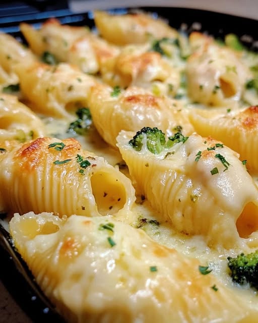 Cheesy Chicken Broccoli Alfredo Shells: A Creamy, Comforting Dish