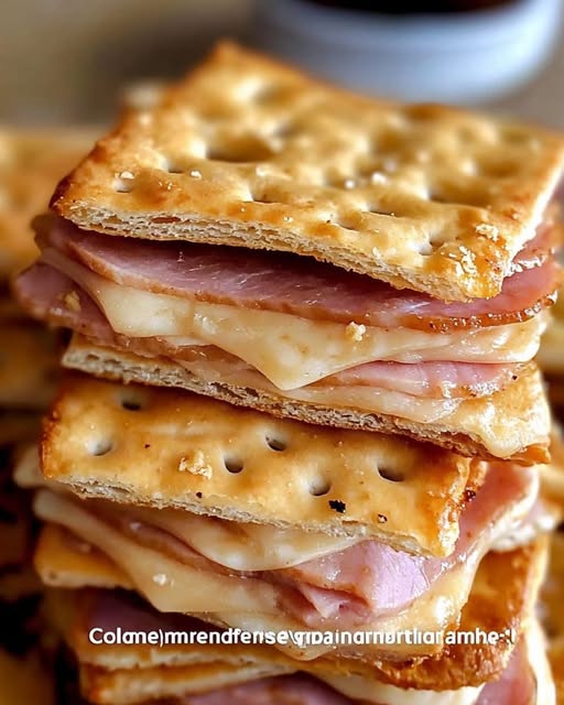 Savory Ham & Swiss Cracker Melts: A Simple and Tasty Snack