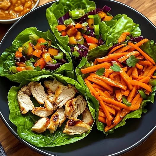 Delicious Thai Chicken Lettuce Wraps with Bold Flavors: A Fresh and Flavorful Meal