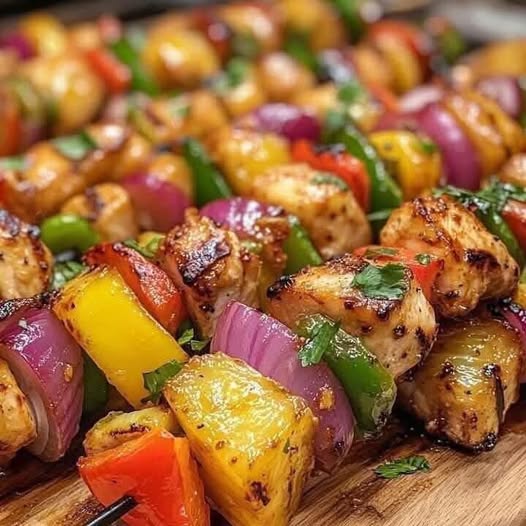 Tropical Delight: Grilled Hawaiian Chicken Kebabs