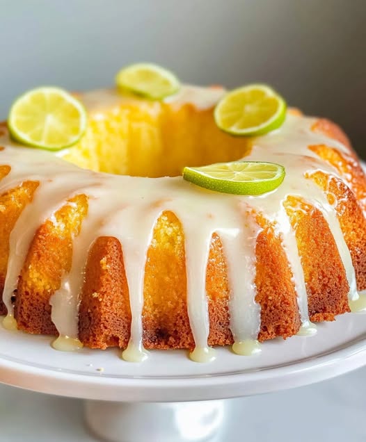 Key Lime Pound Cake with a Tangy Citrus Glaze: A Zesty, Refreshing Treat