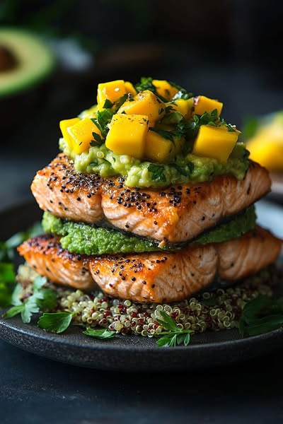 Blackened Salmon with Guacamole: A Flavorful, Zesty Seafood Dish