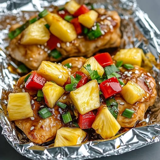 Teriyaki Chicken and Pineapple Foil Packets: A Deliciously Easy Grilled Meal