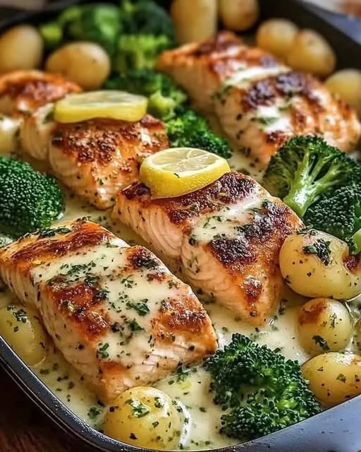 Lemon Salmon with Crispy Potatoes and Broccoli: A Healthy, Flavorful One-Pan Meal