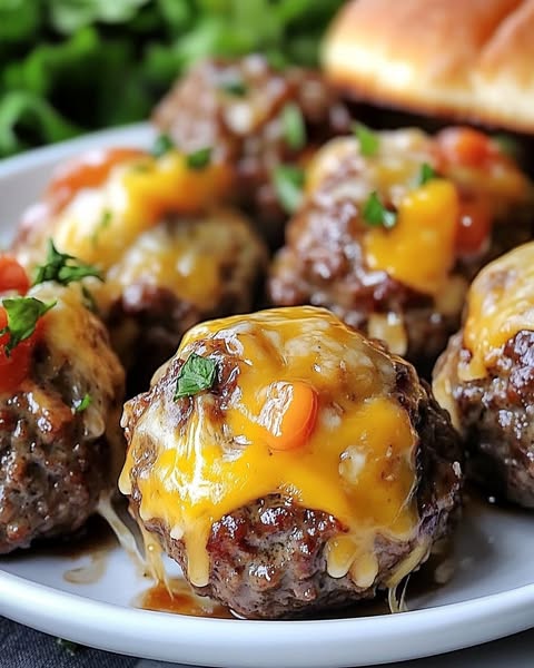 Cheeseburger Stuffed Meatballs: A Savory, Bite-Sized Twist on the Classic Cheeseburger