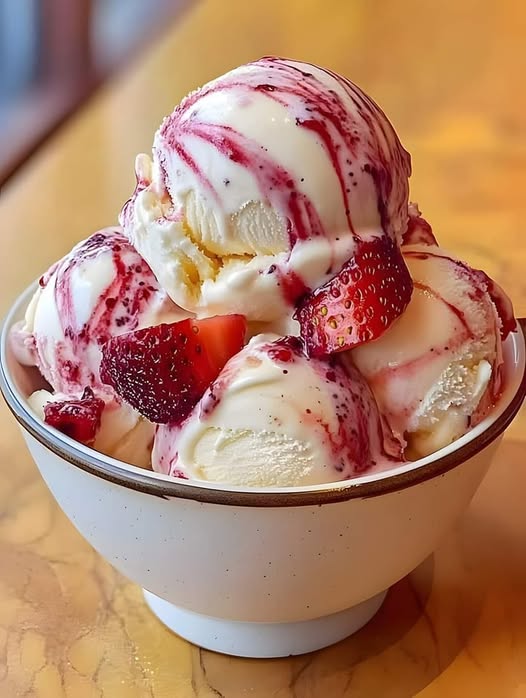 Strawberry Vanilla Bean Ice Cream: A Creamy, Dreamy Delight