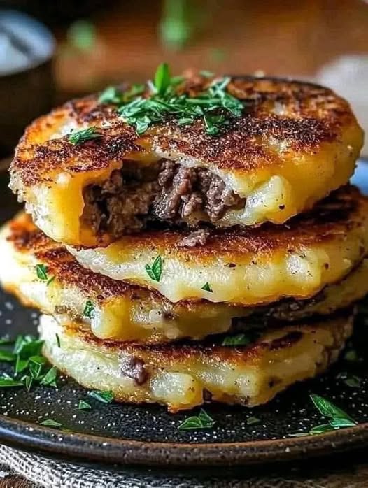 Stuffed Potato Pancakes with a Cheesy Twist: A Flavorful Comfort Food Delight