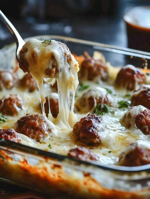 Savory Sausage Fritters with Melty Cheese Topping