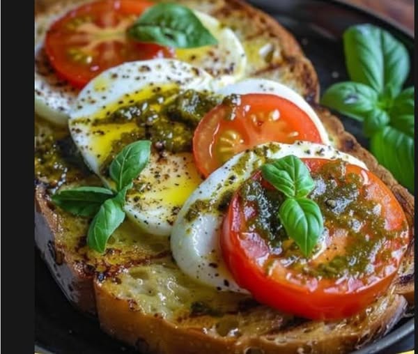 Savory Elegance: French Toast with Pesto