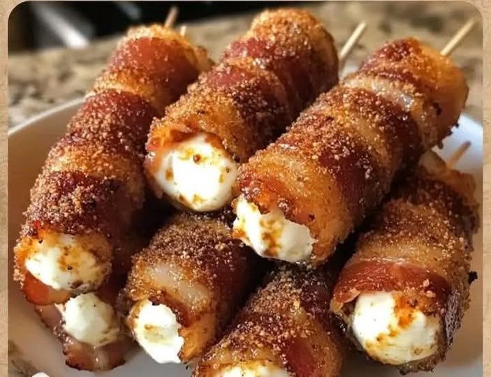 BBQ Bacon-Wrapped Mozzarella Sticks: A Smoky, Cheesy Delight