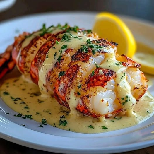 Broiled Lobster Tail with Garlic Butter Sauce Recipe