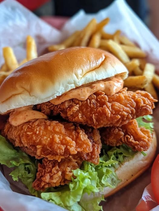 Double Fried Chicken Sandwich with Signature Sauce