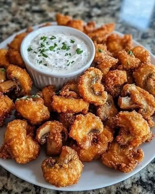 Crispy Fried Mushrooms with Cool Ranch Dip: A Perfect Appetizer