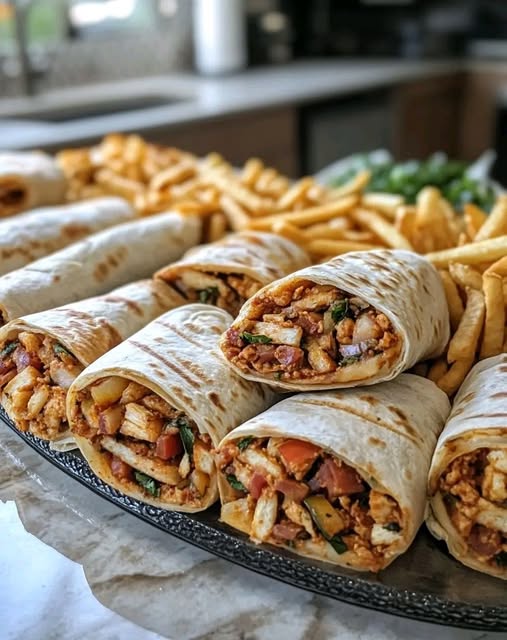 Chicken Wraps with Fries: A Quick and Satisfying Meal