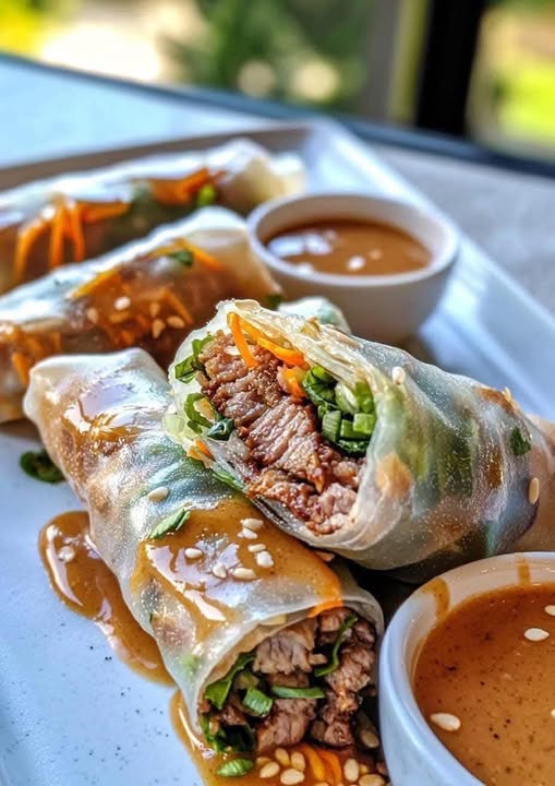 Beef Spring Rolls with Peanut Lime Sauce: Fresh, Flavorful, and Irresistible