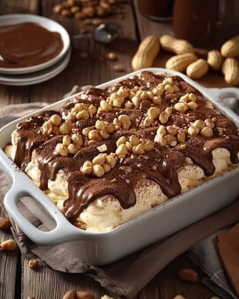 Nutella Coffee Tiramisu with Crushed Peanuts: A Decadent Twist on a Classic Italian Dessert