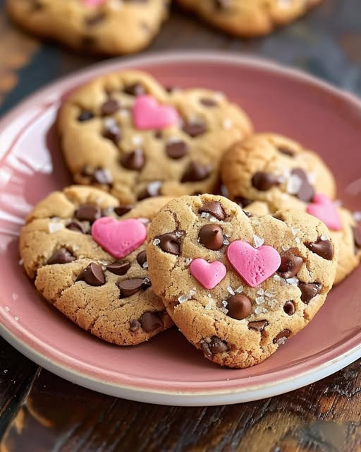 Heart-Shaped Chocolate Chip Cookies: A Sweet Treat for Your Loved Ones!