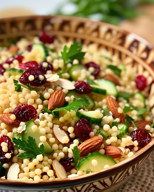 Fresh Cranberry and Almond Couscous Salad