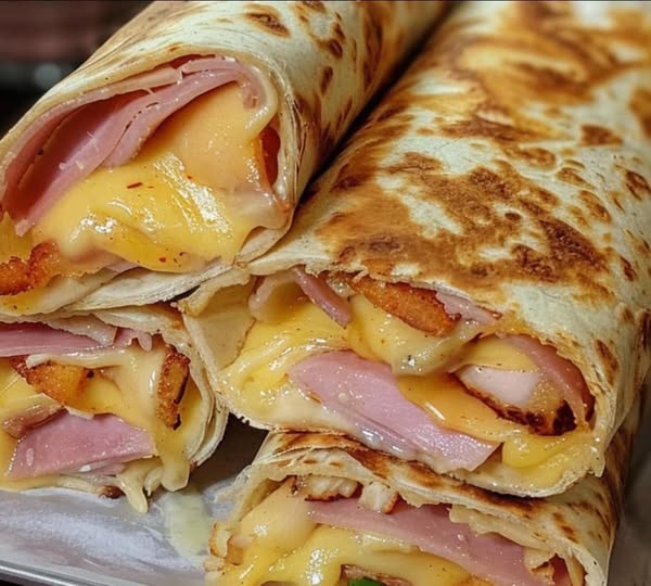 Air Fryer Hot Chicken Ham and Cheese Wraps Recipe