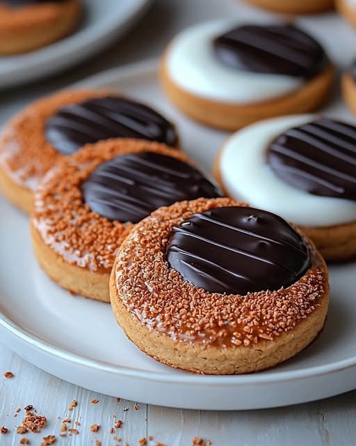 Chocolate-Glazed Almond Cookies Recipe