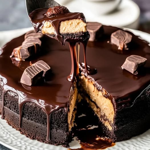 Reese’s Peanut Butter Chocolate Cheesecake Cake Recipe