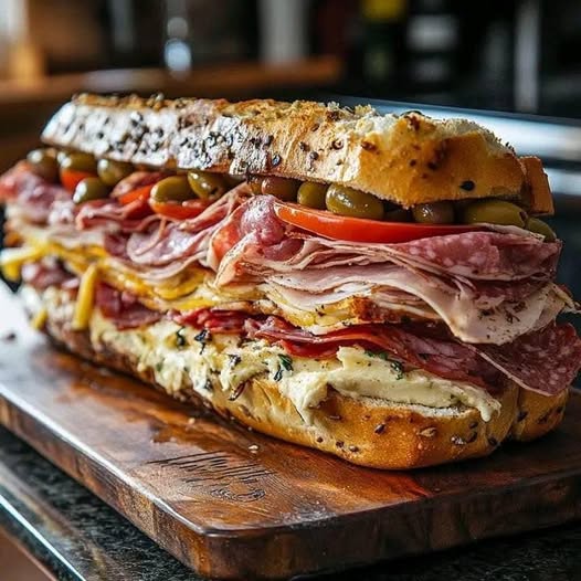 Giant Muffaletta Italian Sandwich