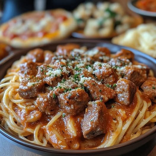 Spaghetti with Braised Beef and Tomato Sauce: A Hearty Delight