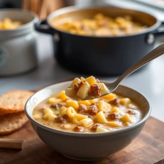 One-Pot Macaroni Cheeseburger Soup: A Hearty, Cheesy Comfort Meal