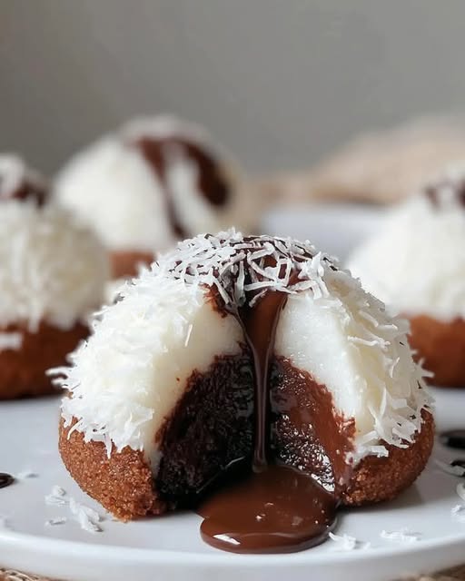 Coconut Dome with Nutella Center