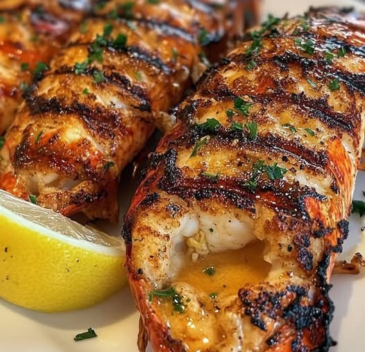 Garlic Herb Grilled Lobster