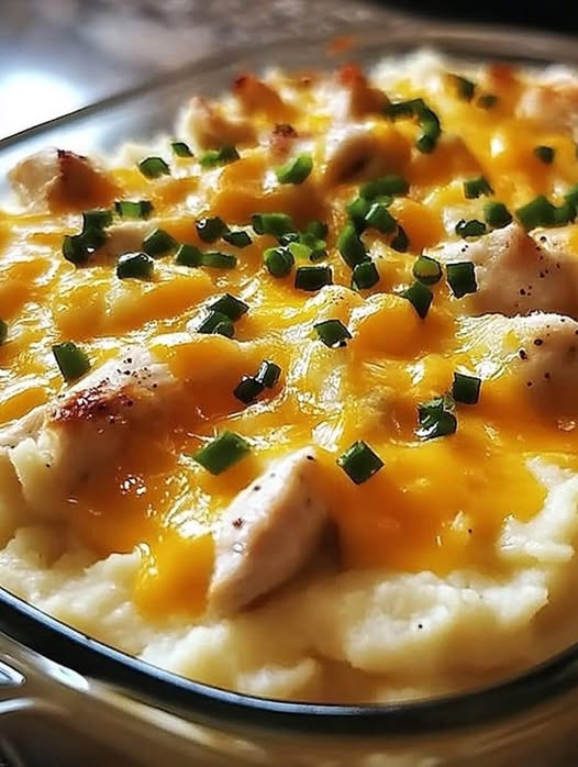 Cheesy Chicken & Mashed Potato Casserole