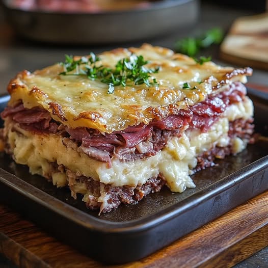 Reuben Bake: A Warm, Cheesy, and Crispy Casserole Inspired by the Classic Reuben Sandwich