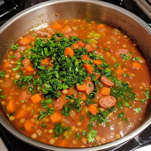 Lentil Soup with Spicy Sausage: Hearty, Flavorful, and Perfectly Spiced