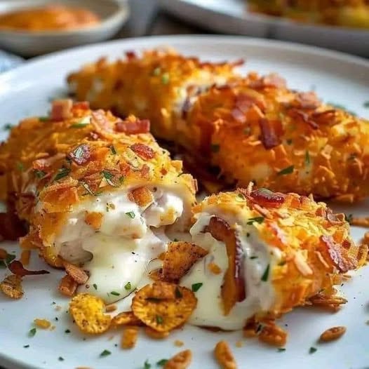 Cream Cheese & Bacon Stuffed Doritos Chicken