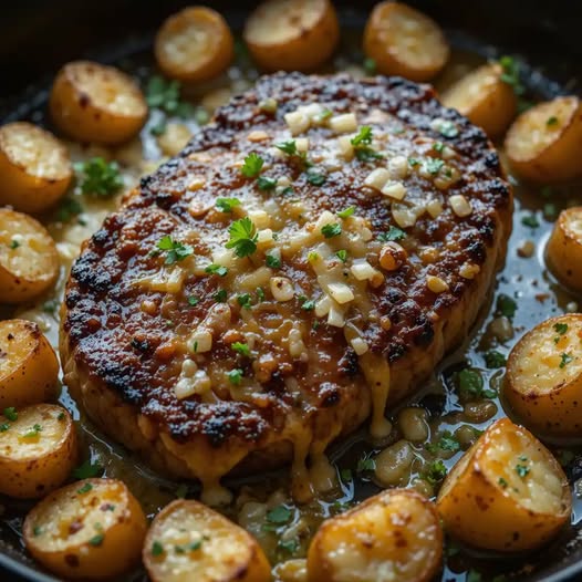 Cheesy Garlic Butter Steak and Potatoes: A Perfectly Satisfying Meal